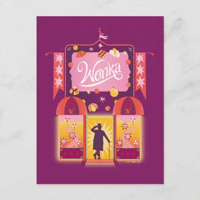 Carte Postale Graphique de la boutique Wonka Candy (Devant)