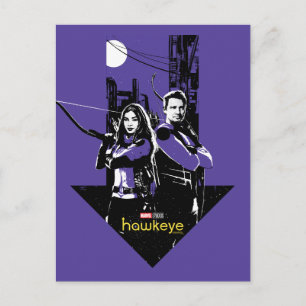 Carte Postale Graphique de la flèche de Kate Bishop et Hawkeye
