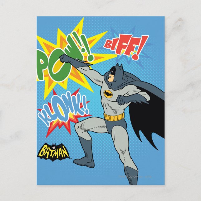Carte Postale Graphique de poinçonnage Batman (Devant)