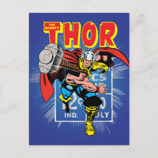 Carte Postale Graphique de prix de bande dessinée Thor Retro