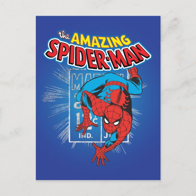 Carte Postale Graphique de prix rétro Spider-Man (Devant)