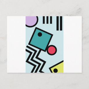 Carte Postale graphique de style pop art memphis Abstrait dans l