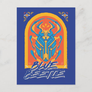 Carte Postale Graphique de Talavera de scarabée bleu