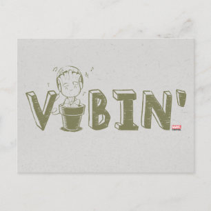 Carte Postale Graphique de typographie de la grotte de Vibin