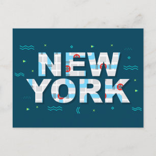 Carte Postale Graphique de typographie   New York City, New York