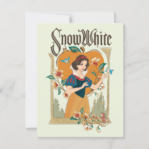 Carte Postale Graphique décoratif Vintage blanc neige