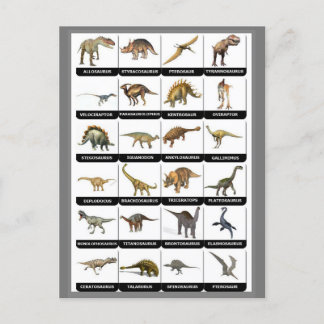 Carte Postale Graphique des dinosaures