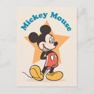 Carte Postale Graphique du nom de star de Mickey Mouse