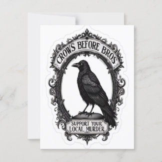 Carte Postale Graphique F-Caw-F pour l'art d'Halloween et l'amou