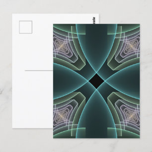 Carte Postale Graphique géométrique Turquoise moderne