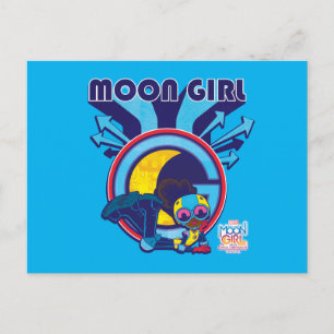 Carte Postale Graphique icône flèche Moon Girl