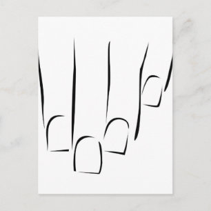 Carte Postale Graphique montrant l'entretien des ongles ou la ma