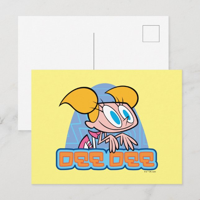 Carte Postale Graphique Nom du caractère Dee Dee (Devant / Derrière)