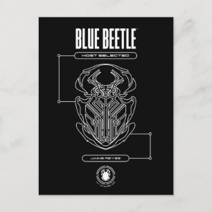 Carte Postale Graphique technique du scarabée bleu