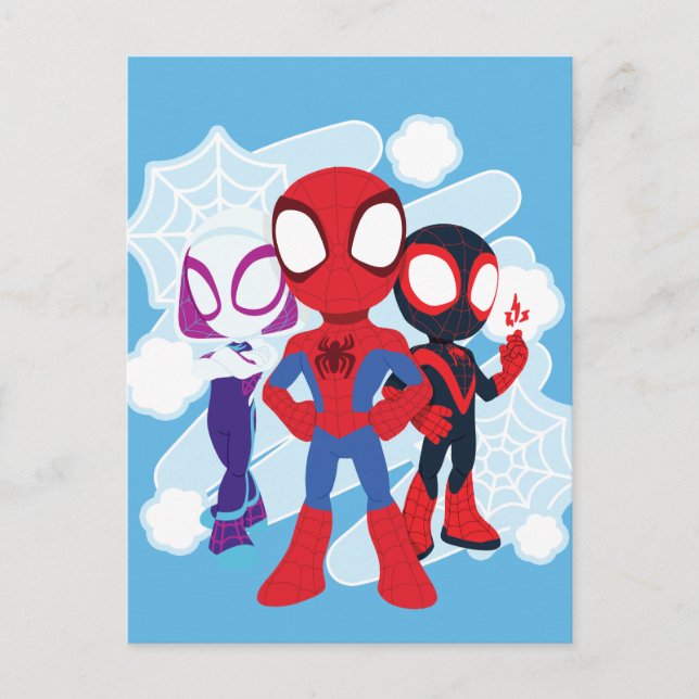 Carte Postale Graphique Web de l'équipe Spidey (Devant)