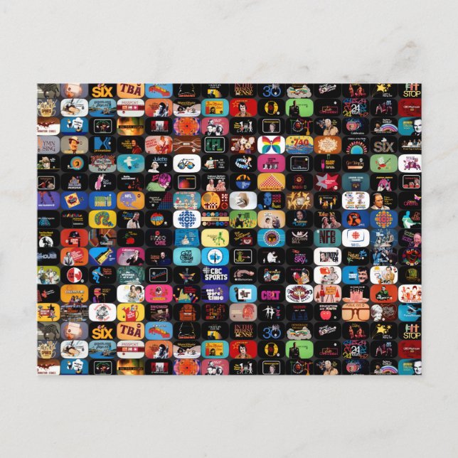 Carte Postale  Graphiques historiques et logos de CBC (Devant)