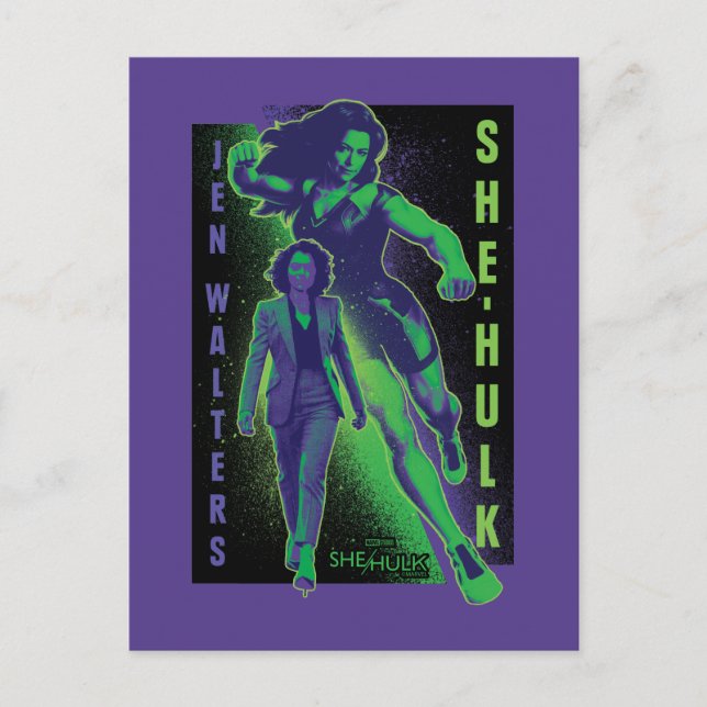 Carte Postale Graphisme de Jennifer Walters She-Hulk en double p (Devant)