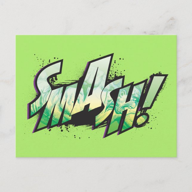Carte Postale Graphisme du mot « SMASH! » (Devant)