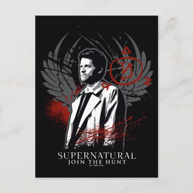 Carte Postale Graphisme graffiti de Castiel surnaturel (Devant)