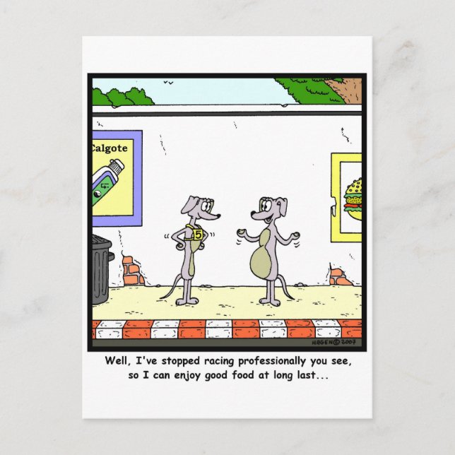 Carte Postale Gras Greyhound (Devant)