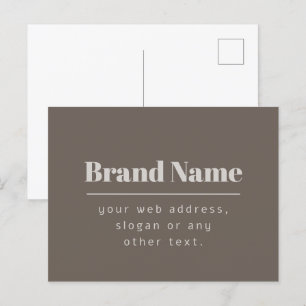 Carte Postale Gras moderne foncé & clair Beige Marque ou Entrepr