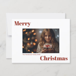 Carte Postale Gras Moderne Simple Joyeux Noël 1 Photo