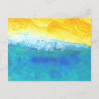 Gras Vibrant peinture Abstraite du paysage marin