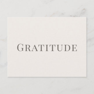 Carte Postale Gratitude – Conception de typographie minimale