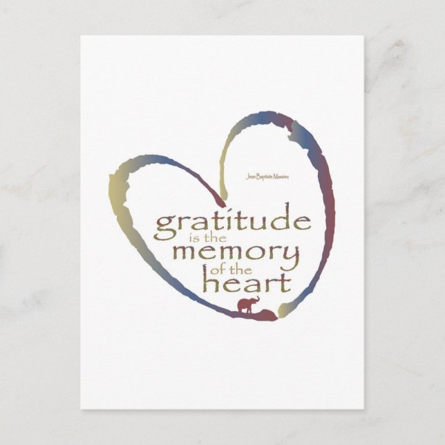 Carte Postale "Gratitude - Mémoire du Coeur" (Devant)