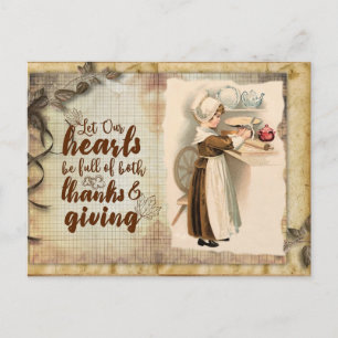 Carte Postale Gratitude Vintage de Thanksgiving