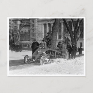 Carte Postale Gratte à neige vintage