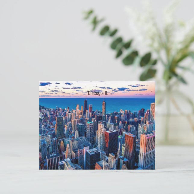 Carte Postale Gratte-ciel de Chicago, Illinois (Debout devant)