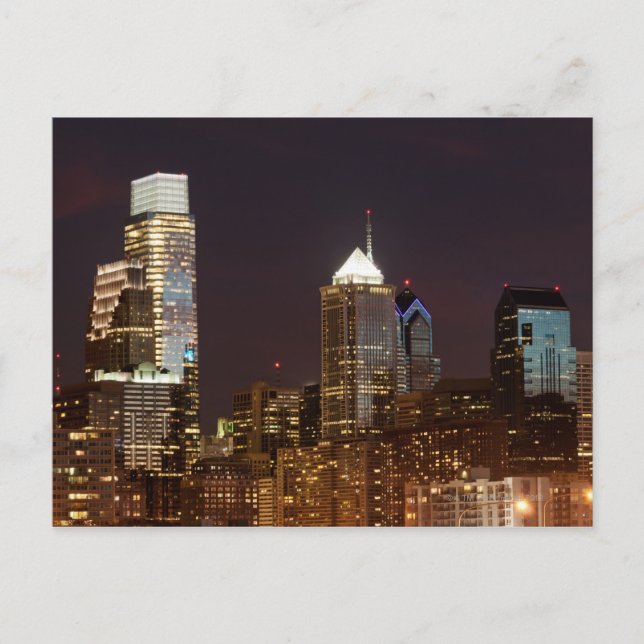 Carte Postale gratte-ciel moderne du centre-ville de Philadelphi (Devant)