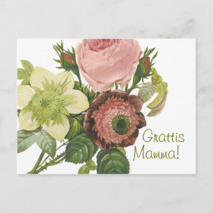 Carte Postale Grattis Mamma CC0130