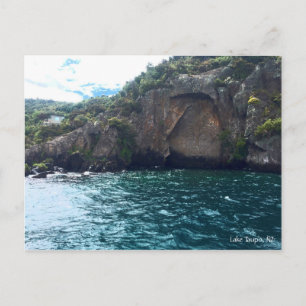 Carte Postale Gravures maories de Mine Bay, lac Taupo, Nouvelle-