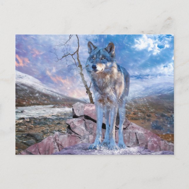 Carte Postale Gray Wolf RÉPONSE À L'APPEL (Devant)