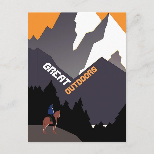 Carte Postale Great Outdoors Retro Montana Travel Advert Art (Devant)