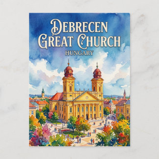 Carte Postale Great Reformed Church, Debrecen Hungary
