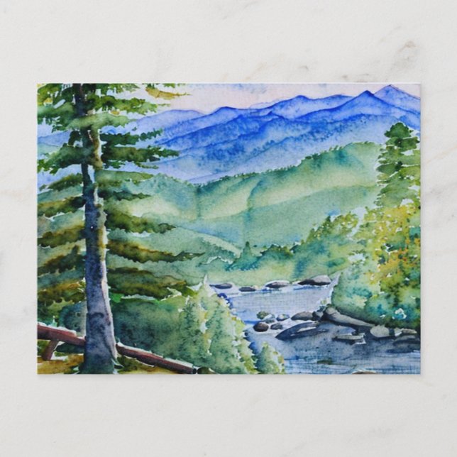 Carte Postale Great Smoky Mountains National Park Aquarelle P (Devant)