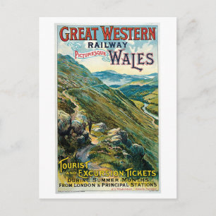 Carte Postale Great Western Railway ~ Pays de Galles