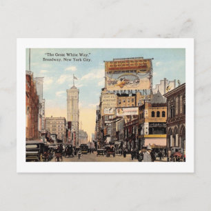 Carte Postale Great White Way, Broadway, New York City Vintage