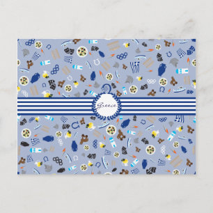 Carte Postale Grèce : des objets célèbres du passé et du présent