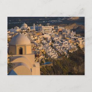 Carte Postale Grèce et île grecque de Santorin ville de