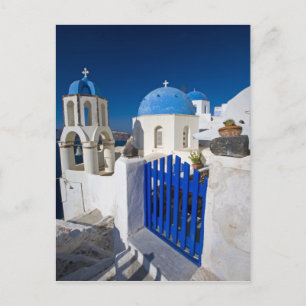 Carte Postale Grèce et île grecque de Santorini ville d'Oia 3