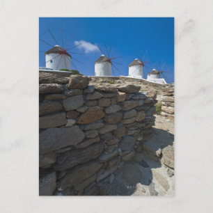 Carte Postale Grèce, Iles des Cyclades, Mykonos, Mur de pierre