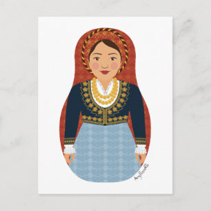 Carte postale grecque Matryoshka