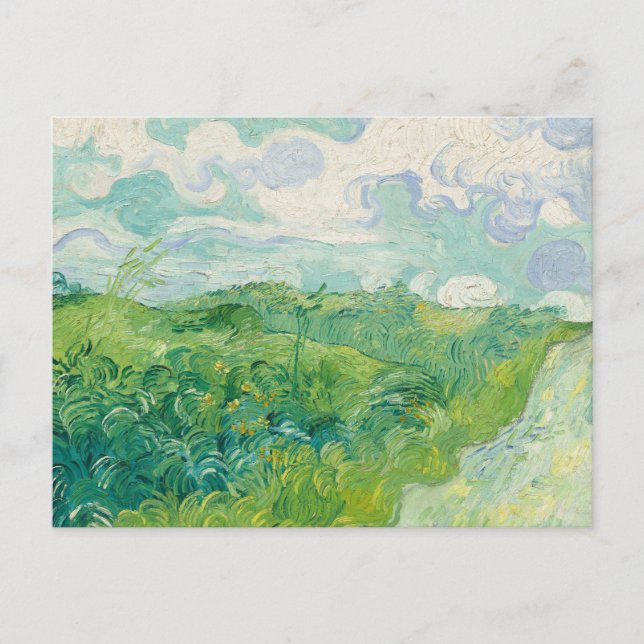 Carte Postale Green Blé Fields, Auvers par van Gogh : (Devant)