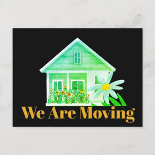 Carte Postale Green Botanical We Are Moving New Home Address