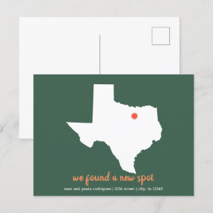 Carte Postale Green/Coral Nous avons trouvé un nouvel endroit - 