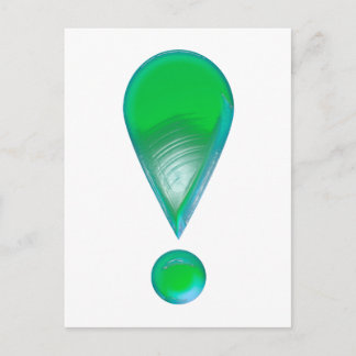 Carte postale Green Exclamation Mark